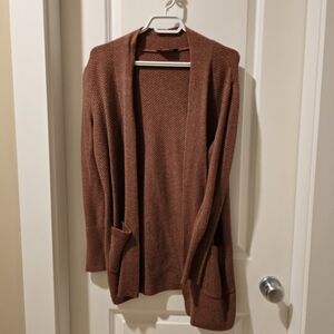 Denver Hayes Rust Open-Front Cardigan
